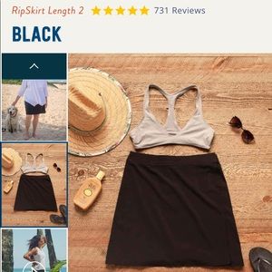 Rip Skirt Hawaii NWT Solid Black Length 2